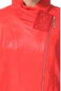 Женская кожаная куртка из натуральной кожи с воротником 0900537-6 вид сзади