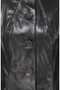 Женская кожаная куртка из натуральной кожи с воротником 0900557-6 вид сзади