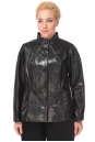 Женская кожаная куртка из натуральной кожи с воротником 0900557-5 вид сзади
