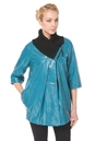 Женская кожаная куртка из натуральной кожи с воротником, отделка текстиль 0900565