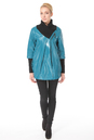 Женская кожаная куртка из натуральной кожи с воротником, отделка текстиль 0900565-3