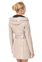Женское кожаное пальто из натуральной кожи с капюшоном 0900568-3