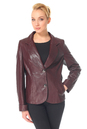 Женская кожаная куртка из натуральной кожи с воротником 0900579