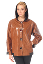 Женская кожаная куртка из натуральной кожи с капюшоном 0900601