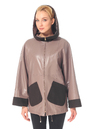 Женская кожаная куртка из натуральной кожи с капюшоном, двусторонняя 0900603