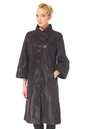 Женское кожаное пальто из натуральной замши (с накатом) с воротником 0900610