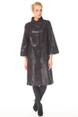 Женское кожаное пальто из натуральной замши (с накатом) с воротником 0900610-3