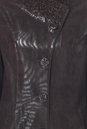Женское кожаное пальто из натуральной замши (с накатом) с воротником 0900610-5 вид сзади