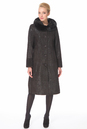 Женское кожаное пальто из натуральной замши (с накатом) с капюшоном, отделка норка 0900613-3