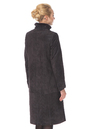 Женское кожаное пальто из натуральной замши (с накатом) с воротником, отделка норка 0900614-2