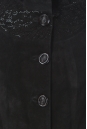 Женская кожаная куртка из натуральной замши с воротником, отделка норка 0900615-2