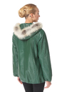 Женская кожаная куртка из натуральной кожи с капюшоном, отделка лиса 0900644-4
