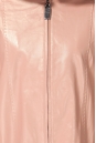 Женская кожаная куртка из натуральной кожи с капюшоном, отделка норка 0900653-7 вид сзади