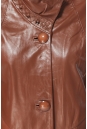Женская кожаная куртка из натуральной кожи с воротником 0900666-5 вид сзади