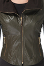 Женская кожаная куртка из натуральной кожи с воротником 0900670-4