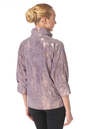 Женская кожаная куртка из натуральной замши (с накатом) с воротником 0900674-2