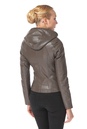 Женская кожаная куртка из натуральной кожи с капюшоном 0900681-2