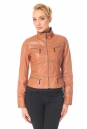 Женская кожаная куртка из натуральной кожи с воротником 0900682