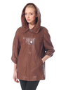 Женская кожаная куртка из натуральной кожи с капюшоном 0900691