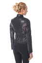 Женская кожаная куртка из натуральной кожи с воротником, отделка ажур 0900693-3