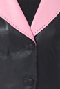 Женская кожаная куртка из натуральной кожи с воротником 0900715-7 вид сзади