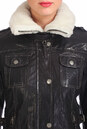 Женская кожаная куртка из натуральной кожи с воротником, отделка овчина 0900756-4