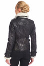 Женская кожаная куртка из натуральной кожи с воротником, отделка овчина 0900756-3