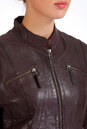 Женская кожаная куртка из натуральной кожи с воротником 0900866-4