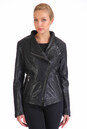 Женская кожаная куртка из натуральной кожи с воротником, отделка енот 0900902-4