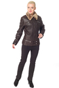 Женская кожаная куртка из натуральной кожи с воротником, отделка из искусственного меха 0900906-4