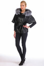 Женская кожаная куртка из натуральной кожи с капюшоном, отделка чернобурка 0900945-4