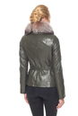 Женская кожаная куртка из натуральной кожи с воротником, отделка лиса 0900966-2