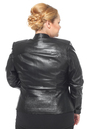 Женская кожаная куртка из натуральной кожи с воротником 0900980-10 вид сзади