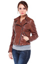 Женская кожаная куртка из натуральной кожи с воротником 0900087