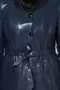 Женская кожаная куртка из натуральной кожи с воротником, отделка норка 0900033-4 вид сзади