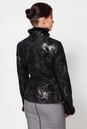 Женская кожаная куртка из натуральной замши (с накатом) с воротником, отделка норка 0900020-3