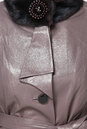 Женская кожаная куртка из натуральной кожи с воротником, отделка норка 0900192-4