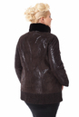 Женская кожаная куртка из натуральной кожи с воротником, отделка кролик 0900218-5 вид сзади