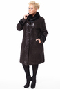Женское кожаное пальто из натуральной кожи с воротником, отделка норка 0900220-6 вид сзади