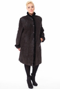 Женское кожаное пальто из натуральной кожи с воротником, отделка норка 0900221-9 вид сзади