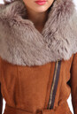Дубленка женская из натуральной овчины с капюшоном, отделка тоскана 0700660-4