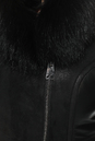 Дубленка женская из натуральной овчины с капюшоном, отделка енот 0700666-9 вид сзади