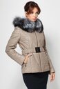 Женская кожаная куртка из натуральной кожи с капюшоном, отделка лиса 0900006