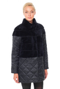 Женское пальто с воротником - астраган/текстиль 1300657