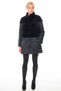 Женское пальто с воротником - астраган/текстиль 1300657-4