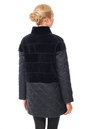 Женское пальто с воротником - астраган/текстиль 1300657-2