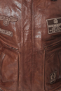 Мужская кожаная куртка из натуральной кожи с воротником, отделка овчина 0900209-4