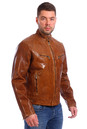Мужская кожаная куртка из натуральной кожи с воротником 0900745