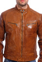 Мужская кожаная куртка из натуральной кожи с воротником 0900745-4