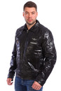 Мужская кожаная куртка из натуральной кожи утепленная, отделка овчина 0900753-2
